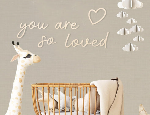MAMUXI Lettering Wood You are so Loved - Plywood Words Sign For Wall Art, Photo Prop You are so Loved, Nursery Wall
