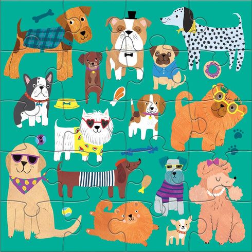 Mudpuppy Cats & Dogs - Tri Fold Magnetic Puzzles Featuring Two 20 Piece Cat and Dog Themed Artwork