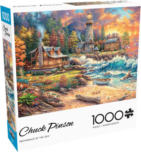 Buffalo Games - Chuck Pinson - Providence by The Sea - 1000 Piece Jigsaw Puzzle for Adults - Perfect for Game Nights,