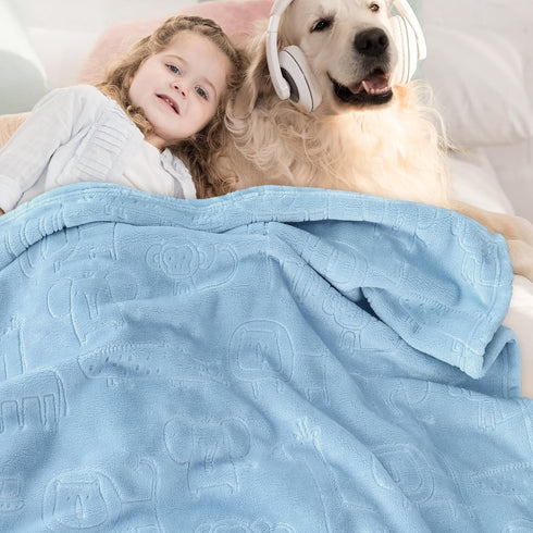 30x40 Inch, BORITAR Baby Blanket for Boys Girls Ultra Soft Fleece Warm and Lightweight Animal Blankets for Infant