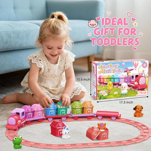 Meytccve Set 1-3 1 2 3,Montessori Train Toy Toddlers for Learning Toy for Ages Learning Matching & Sorting