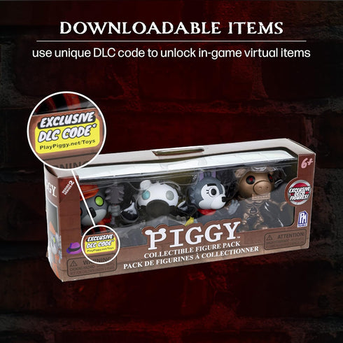 PIGGY Collectible Figure Pack with DLC - Includes Four 3” Characters from Series 2