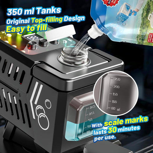Control,1800mAh 100 11 SHCKE Bubble Machine Remote Rechargeable Battery Mins/USB-C Charging,Auto Rotation & RGB