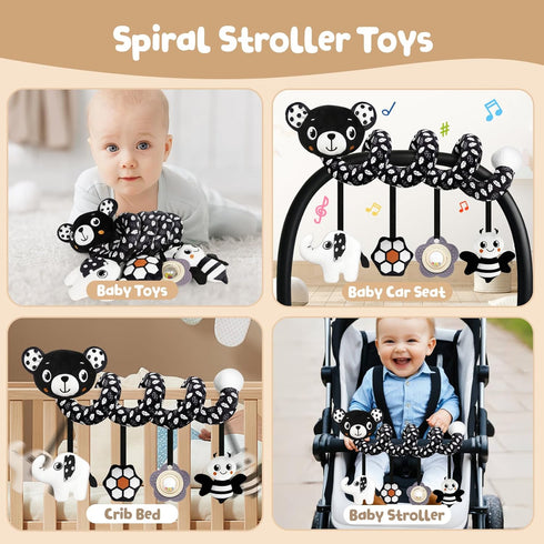 0-6 0 3 6 9 12 TSYAN Car Seat Toys for Babies Months,Hanging Rattle Toys for Crib Mobile, Baby Spiral Hanging Stroller