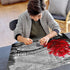 najiaxiaowu Adult Classic Jigsaw Puzzle, 1000 Pieces Wooden DIY Black and White Bridge & Red Tree Home Decor, 75x50cm