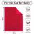 30 40) Pro Goleem Baby Soft Minky Dot Blanket with Silky Satin Backing Baby Gifts for Boys and Girls (Red, x