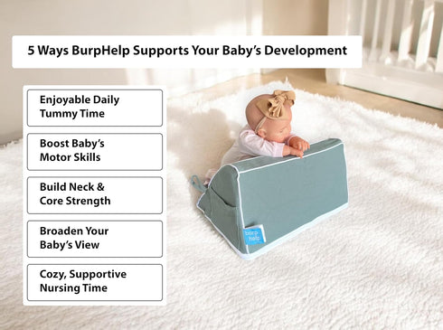 bebon Tummy Baby Time Prop Pillow for Neck and Shoulder Strength Growth Helpful Newborn Infant Nursing Essential
