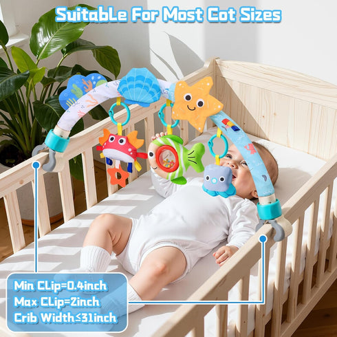 0-6 6-12 0 3 6 9 12 Car Seat Toys for Babies MonthsArch Stroller Toys for Months Infant Mobile Bassinet Bouncer Hanging