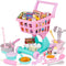 Battat Play Circle Shopping Cart & Grocery Set for Kids Toy Food