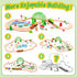 Set 61-Piece 3-8, Playset Wooden Train for Toddlers Kids Ages Double-Sided Expandable Train Track with Puzzles
