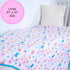 6-Layer 100% LollyBanks Muslin Baby Quilt, Organic Cotton Baby Blanket for Girls, Soft and Breathable Toddler Quilt