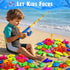 CozyBomB Set 3-5 6 4-8 Magnetic Fishing Toys Game for Kids | Water Table Bathtub Kiddie Pool Party Pole Rod Net