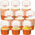 Sunnyray 48 Sets Basketball Hoop Snack Cups with Cards, Disposable 8 oz Treat Bowls for Party