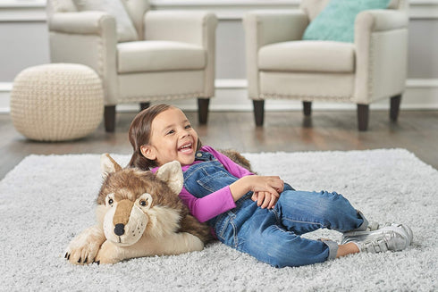 Wild Republic Jumbo Wolf Plush - Giant Stuffed Animal, 30 Inches