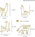 Alpaca Animal and Cactus Wall Decal | Peel and Stick for Kids, Baby Bedroom Nursery, Living Room | 50 pcs Vinyl