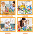 35Pcs Toddler Pretend Cooking Playset with Play Pots and Pans, Utensils Cookware Toys, Play Food Set (Blue)