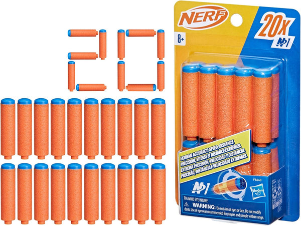 Nerf N Series N1 Darts, includes 20 Darts, Compatible with Nerf N Series Blasters, Ages 8+
