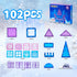MAGBLOCK 102pcs Magnetic Tiles Frozen Magnet Building for 3-8 Years Old Girls Birthday Gifts