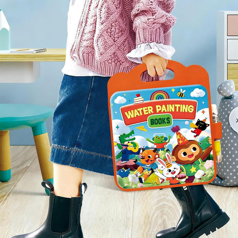 BlivEclat 3 Pack 3-6, Set Reusable Water Painting Books for Toddlers Ages Magic Water Color Paint Books with Pens Water