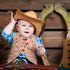 4 Pcs Western Cowboy Baby Bandana Bibs - Newborn Infant Feeding Drool Bibs for Teething and Burp Cloths