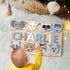 1st 0-3: Cute Name Puzzle: Personalized with Name and Animals | Birthday Gift, Wooden Toy Playful Learning Experience
