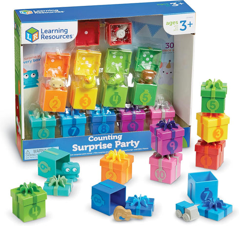 Learning Resources Counting Surprise Party Toy, Fine Motor, Counting & Sorting for Ages 3+ Homeschool