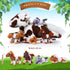Lenwen 5 Pcs Horse Stuffed Animals Plush Toy Set, Large Mommy Horse with 4 Cute Babies for Toddlers (Lively)