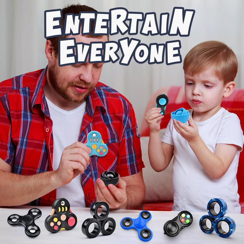 Pack 5Pcs,Fidget Yrissmiss Fidget Toys Adults Spinner with Magnetic Rings Gyro,Fidget Controller Autism Sensory