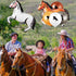 Threan 44 Pcs Horse Party Decoration, Including 12 Inch Horse Latex Balloon, 30 Inch Foil Balloon for Cowboy Cowgirl