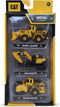 CAT Construction Toys 3 Pack Vehicles - Die Cast Metal Steam Roller, Excavator, Wheel Loader for Ages 3+