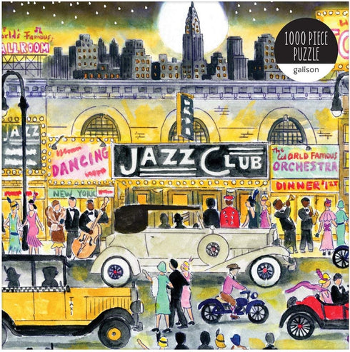 Galison Michael Storrings Jazz Age 1000 Piece Puzzle from 20”x20” Jigsaw Puzzle, Beautifully Illustrated Design, Fun & Challenging Activity The Whole Family Can Enjoy, Great Gift Idea