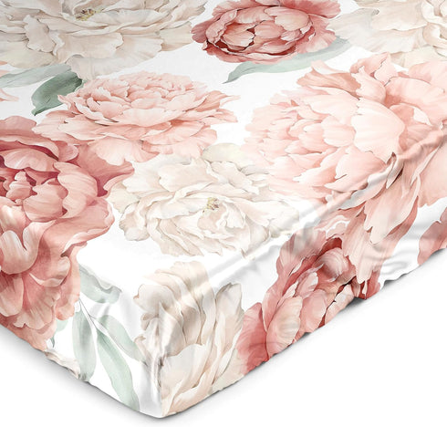 Sweet Jojo Designs Blush Pink Boho Shabby Chic Floral Girl Baby Satin