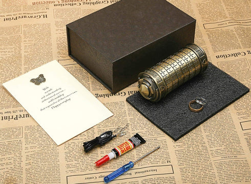 Cryptex Da Vinci Code Money Puzzle Box for Cash Gift Puzzle Boxes with Hidden Compartments Valentine's Day Gift for Boy