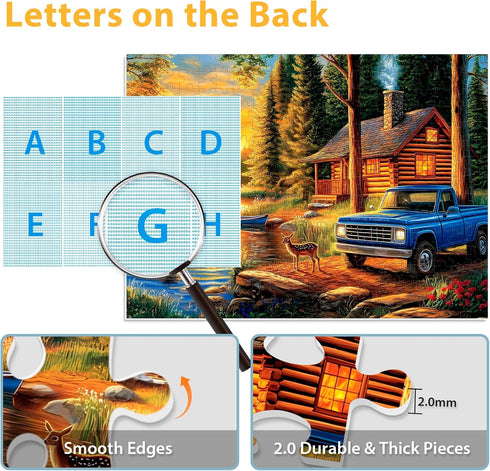 BraniacBits 300 300 20.515 Piece Jigsaw Puzzle for Adults, Deer Forest Puzzles Pieces for Adults Fit Together