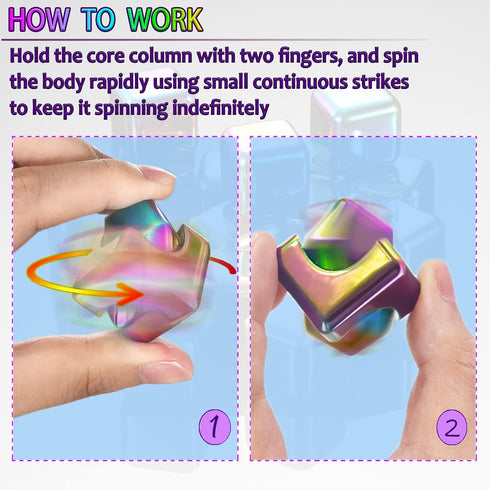 Fidget Spinner Toys Cube Adults Metal Fidgets Cool Stuff Desk Gadgets Office Toy for Teen Boy Small Anxiety Figette