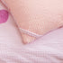 Set 4 Set Caressma Pink Toddler Bedding for Girls, Reversible Seersucker Bedding with Rabbit Pattern, Cute Heart Print
