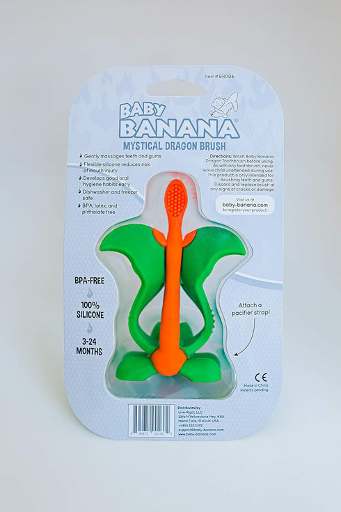 Baby Banana - Mystical Dragon Toothbrush, Training Teether Tooth Brush for Infant, Baby, and Toddler