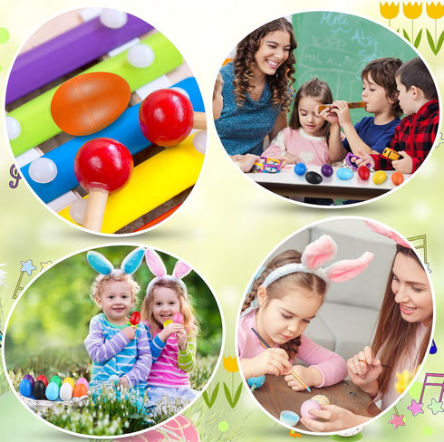 100 Rhythm(10 Yeshone Pieces Egg Shakers Bulk Musical Instruments Percussion Maracas Egg for Kids Toys Plastic Shaker
