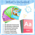 Sticeard 1-3, Activities,60 Flash Cards for Toddlers Alphabet ABC Flash Cards,Letter Number Animal Shape Color, First