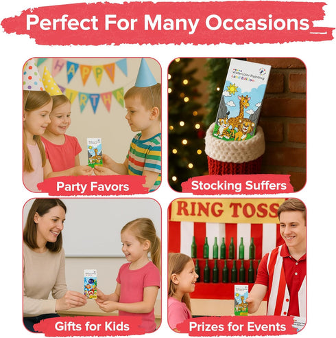 3 (6pcs) Paint with Water Books for Kids - Land & Sea Animal Editions - Prizes for & Up Years Old - Birthday Bulk Party