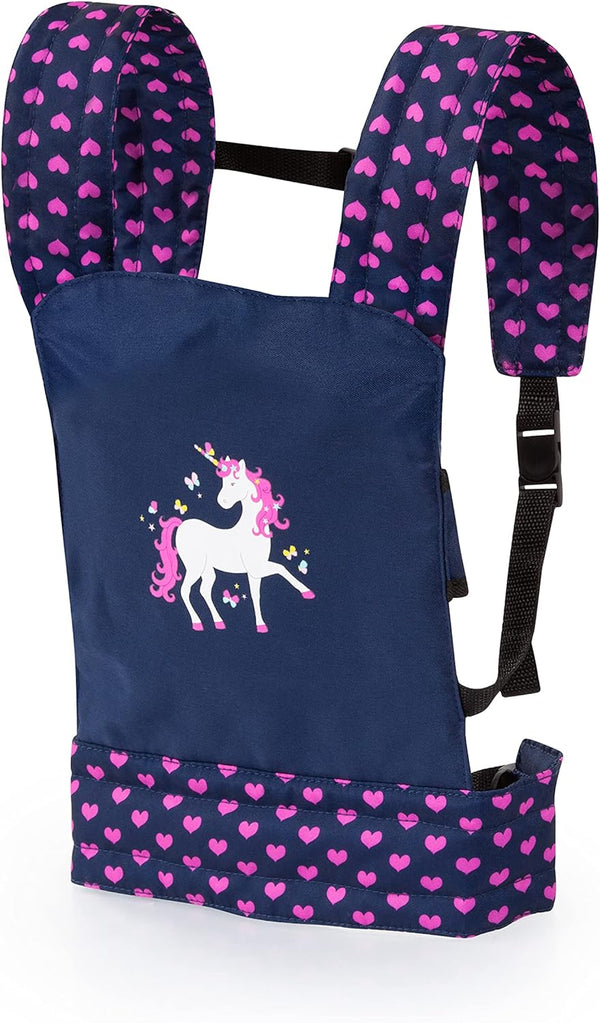 Bayer Deluxe Doll Carrier, Blue with Unicorn Design