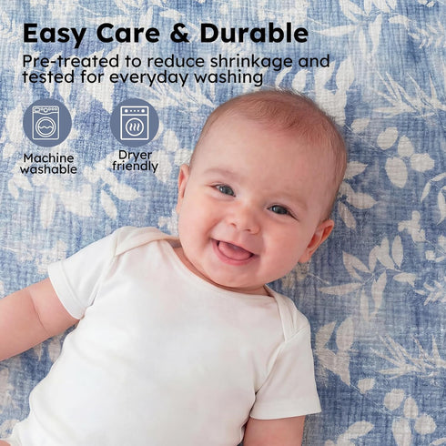 52"x28" Yoofoss Muslin Crib Sheets for Boys Girls, Organic Cotton Baby Crib Sheets for Standard Crib Mattress & Toddler