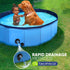 PUPTILY Swimming 6mm Set 63" Dog Pool, Foldable Pet Pool with High-Strength PP Board, Hard Plastic Collapsible Doggy