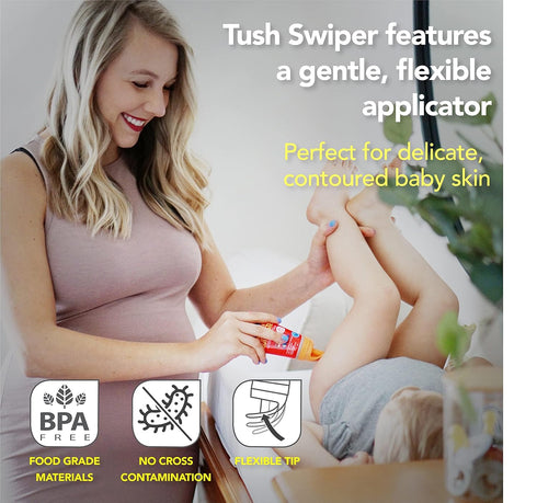 1 Pack Eli & Ali Tush Swiper - Diaper Rash Cream & Butt Paste Applicator - Universal Fit for Most Diaper Creams |
