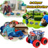 Monster Truck Toys - 4 Pack Friction Powered Toy Motorcycle Cars Push and Go Car Truck Playset for Boys Girls Toddler Aged 3 4 5 6 7 Year Old Gifts for Kids Christmas Birthday Party