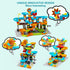 JIXIn 3in1 Marble Runs for Kids 4-8, Building Blocks Compatible with LEGO DUPLOS, 164 Pcs Classic Big Block
