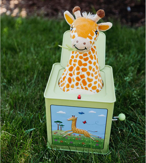 Vintage Tin Toy Giraffe Jack in The Box, Jack Rabbit Creations Small Toy