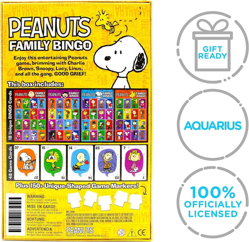AQUARIUS Peanuts Family Bingo Game