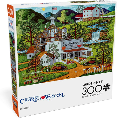 Buffalo Games - Charles Wysocki - 300 Piece Jigsaw Puzzle for Adults - Budzens - Perfect for Game Nights