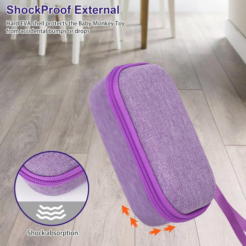 Carrying Case for Fingerlings Monkey Toy, 2023 New Interactive Kids Toys (Purple) (Case Only)